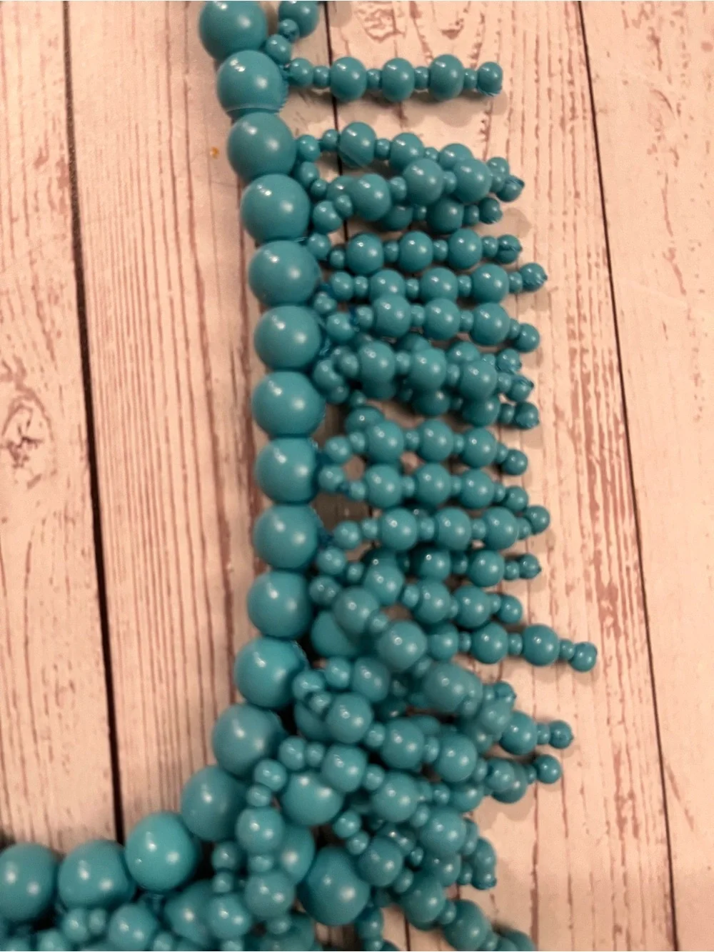 kate spade Boho Festival Turquoise Beaded Fringe Statement Necklace
